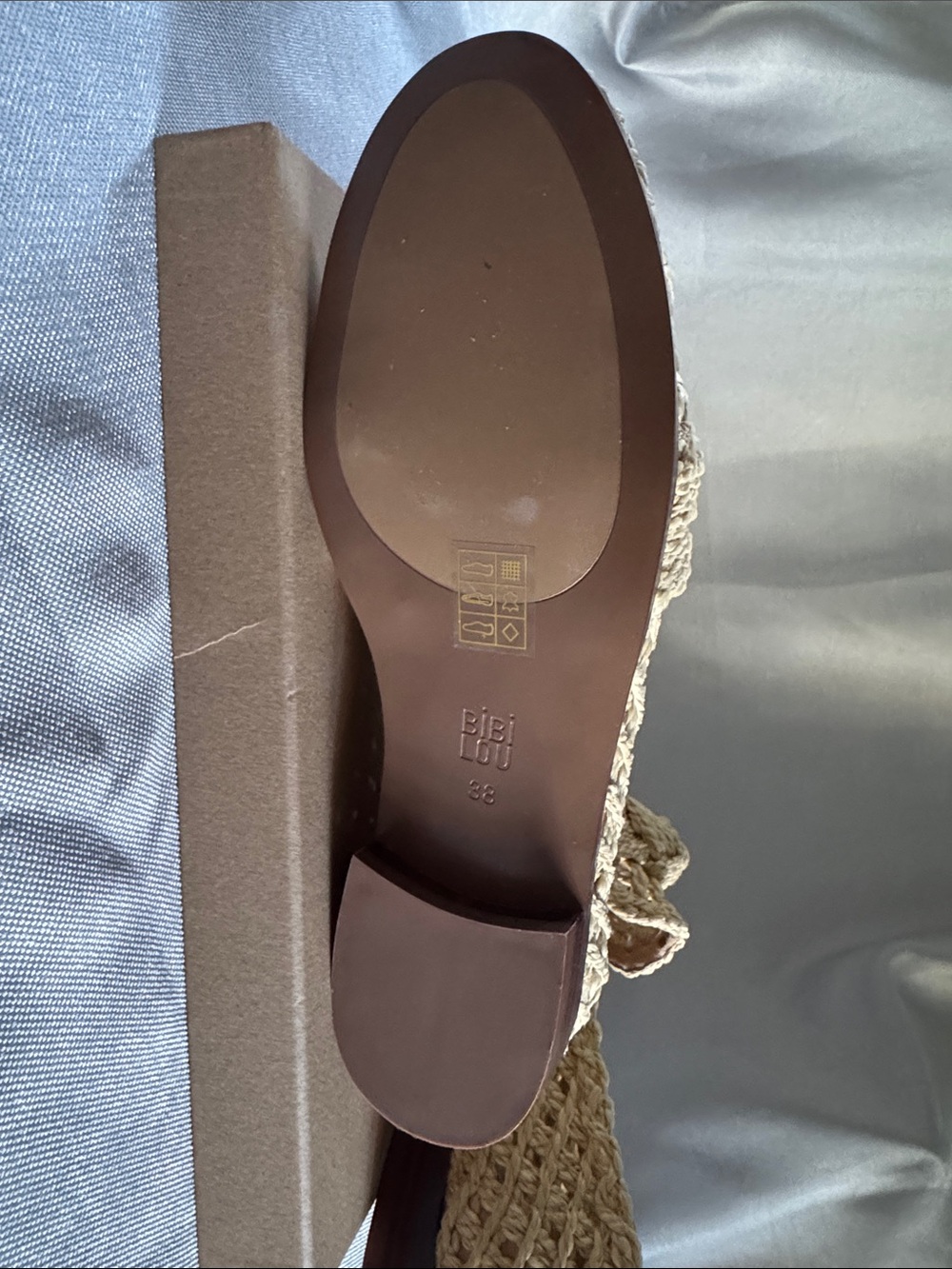 Bibi Lou Posey Woven Raffia Loafers Natural Size 38 – Never Worn - Picture 4 of 5